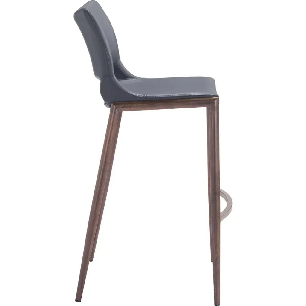 Ace Dark Gray Bar Chair (Set of 2) - LOOMLAN - Zuo Modern - Bar Stools