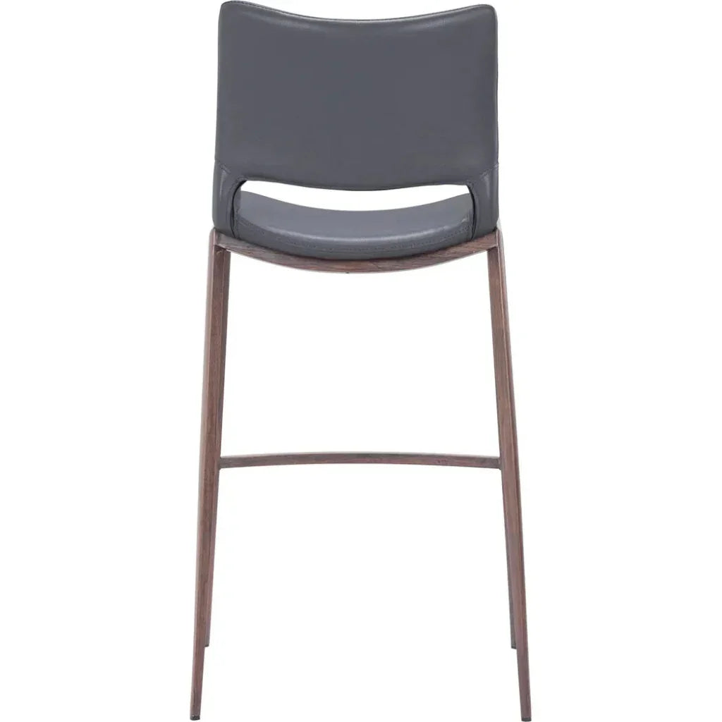Ace Dark Gray Bar Chair (Set of 2) - LOOMLAN - Zuo Modern - Bar Stools