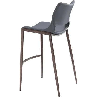 Ace Dark Gray Bar Chair (Set of 2) - LOOMLAN - Zuo Modern - Bar Stools