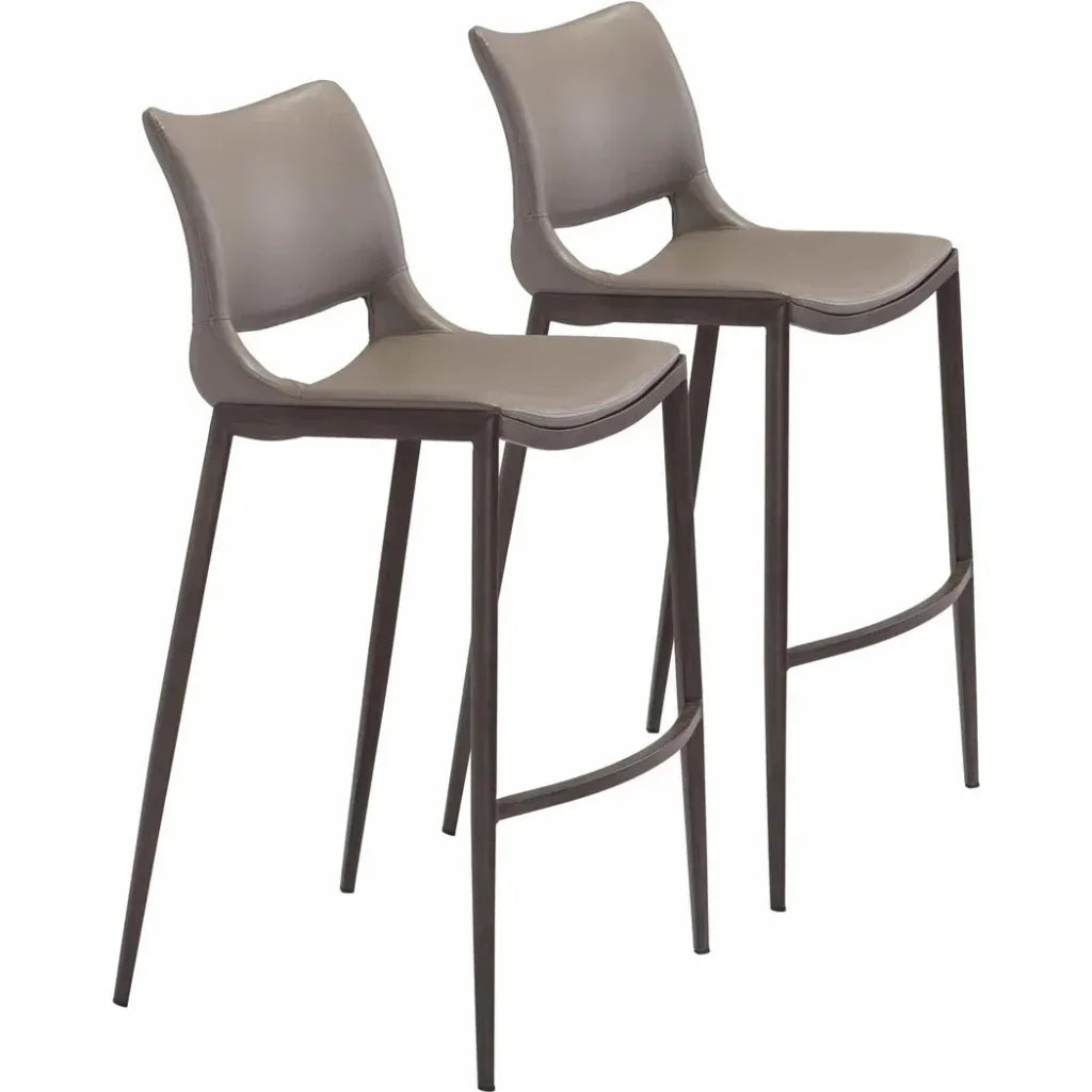 Ace Walnut Bar Chair (Set of 2) - LOOMLAN - Zuo Modern - Bar Stools