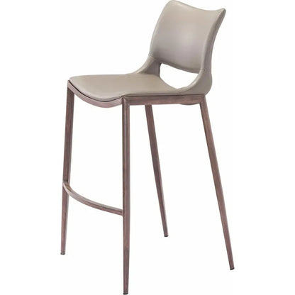 Ace Walnut Bar Chair (Set of 2) - LOOMLAN - Zuo Modern - Bar Stools