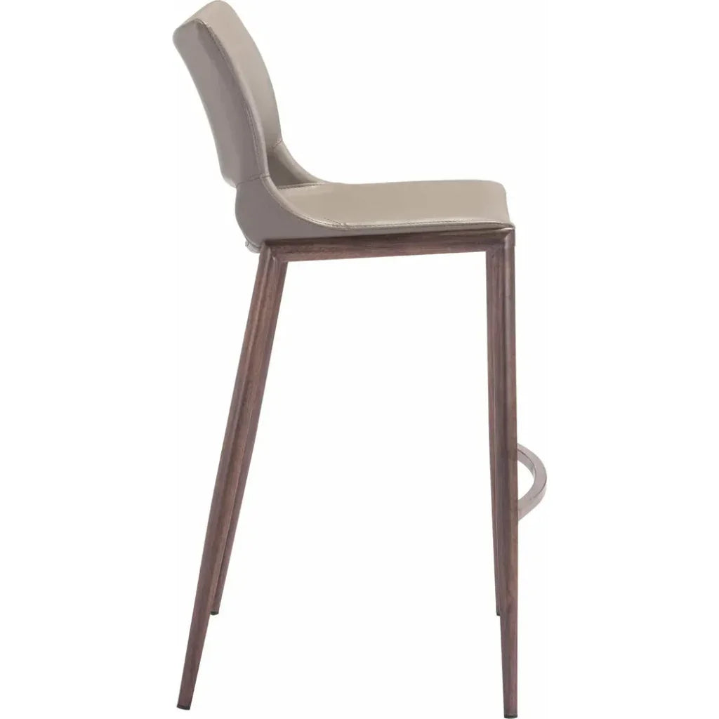Ace Walnut Bar Chair (Set of 2) - LOOMLAN - Zuo Modern - Bar Stools