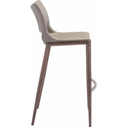 Ace Walnut Bar Chair (Set of 2) - LOOMLAN - Zuo Modern - Bar Stools