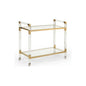 Acrylic Brass Frame Bar Cart-Home Bar Carts-Chelsea House-LOOMLAN