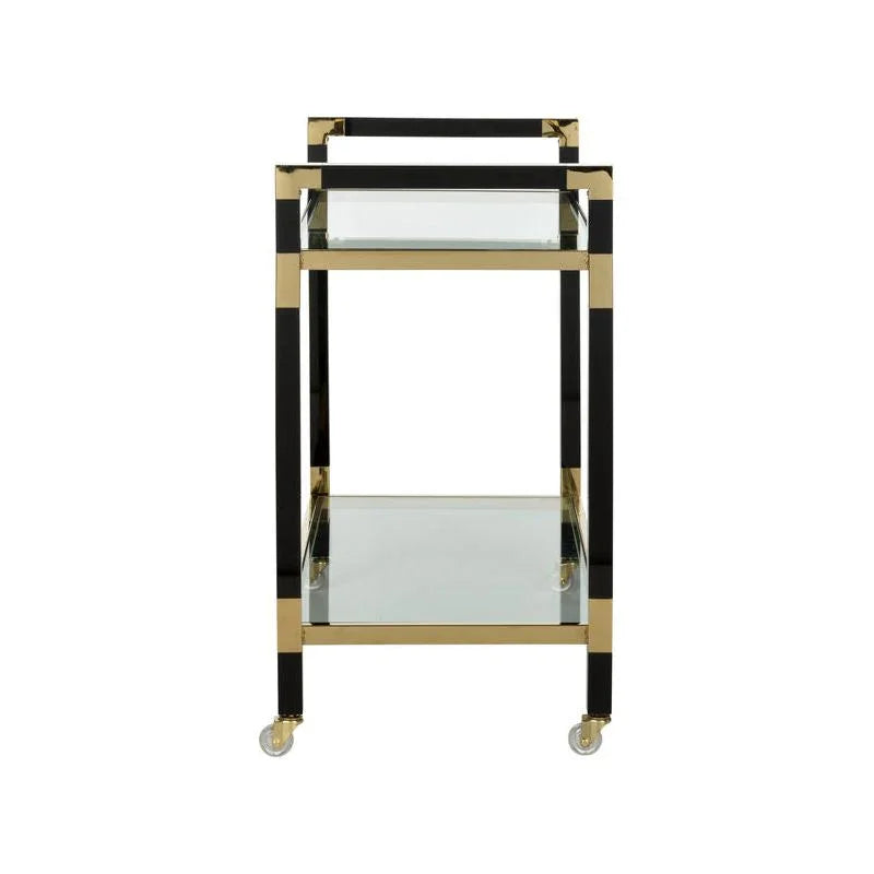 Acrylic Double Glass Top Bar Cart-Home Bar Carts-Chelsea House-LOOMLAN