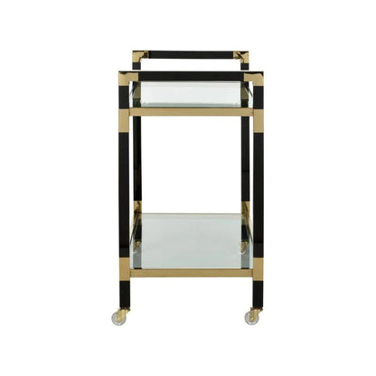 Acrylic Double Glass Top Bar Cart-Home Bar Carts-Chelsea House-LOOMLAN