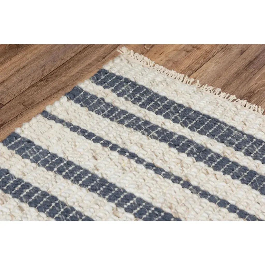 Acum Stripe Blue Area Rugs For Living Room - LOOMLAN - LOOMLAN - Area Rugs