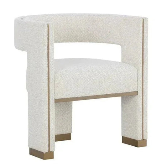 Adamina Dining Armchair Stylish Gold Legs - LOOMLAN - SUNPAN - Dining Chairs