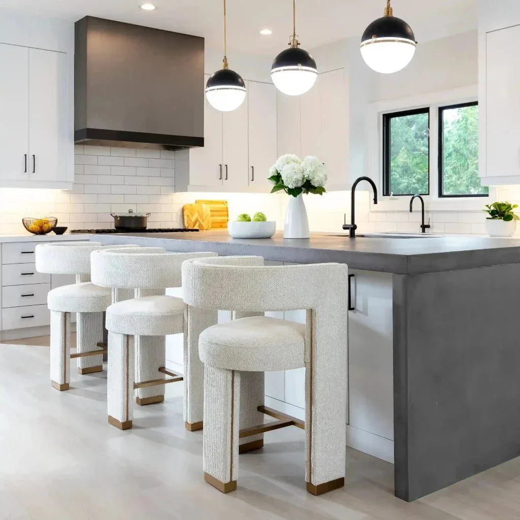 Adamina Performance Fabric Counter Stool - LOOMLAN - SUNPAN - Counter Stools