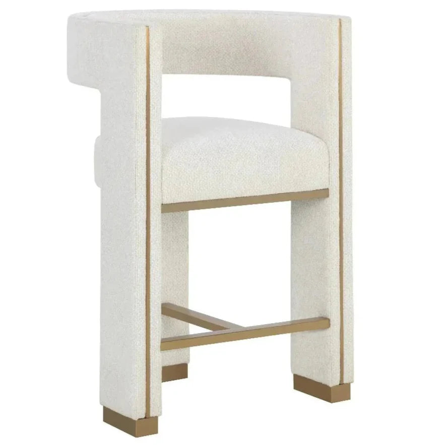 Adamina Performance Fabric Counter Stool - LOOMLAN - SUNPAN - Counter Stools