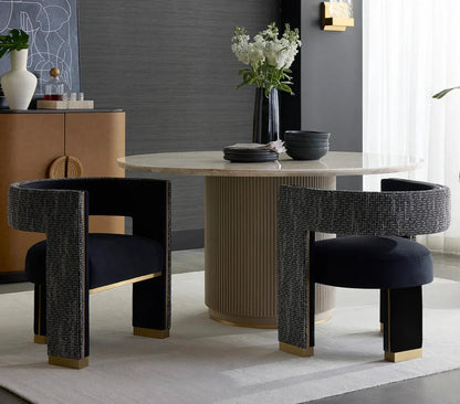 Adamina Performance Fabric Dining Armchair - LOOMLAN - SUNPAN - Dining Chairs