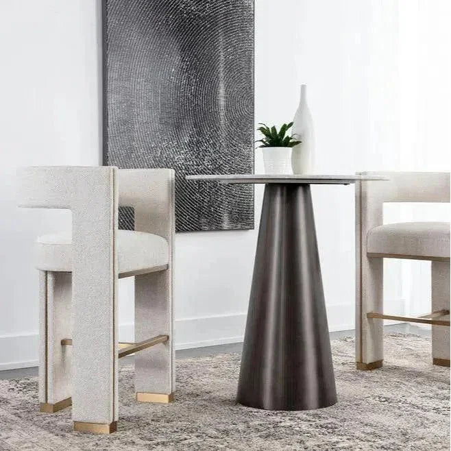 Adamina Barstool Rhea Light Barley Gold Durable - LOOMLAN - SUNPAN - Bar Stools