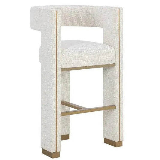 Adamina Barstool Rhea Light Barley Gold Durable - LOOMLAN - SUNPAN - Bar Stools