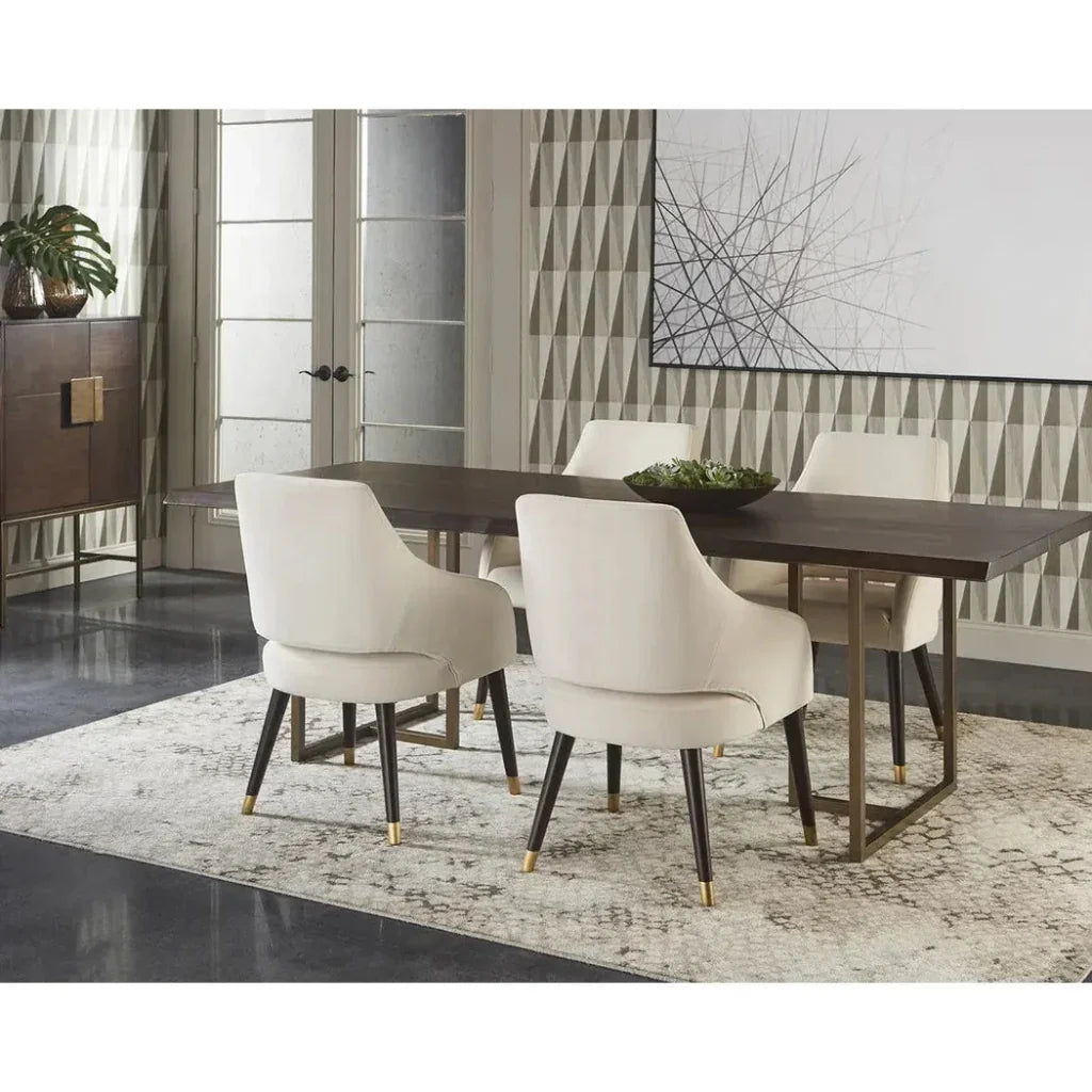 Adelaide Fabric Dining Armchair - LOOMLAN - SUNPAN - Dining Chairs