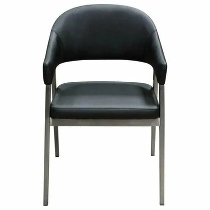 Adele Leather Modern Dining Chair 2PC - LOOMLAN - Diamond Sofa - Dining Chairs