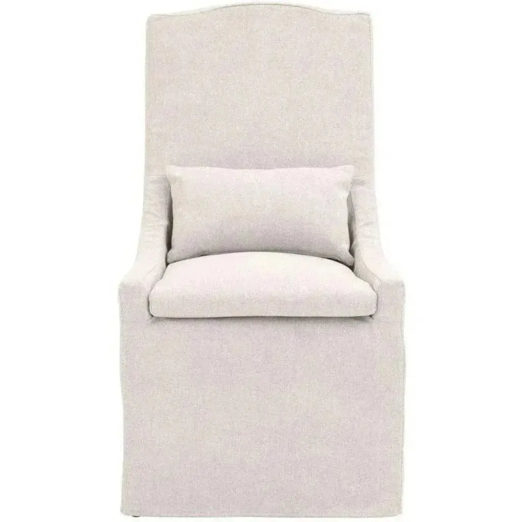 Adele Outdoor Slipcover Dining Chair Blanca Teak Wood-Outdoor Dining Chairs-Essentials For Living-LOOMLAN