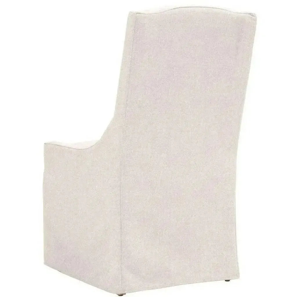 Adele Outdoor Slipcover Dining Chair Blanca Teak Wood-Outdoor Dining Chairs-Essentials For Living-LOOMLAN