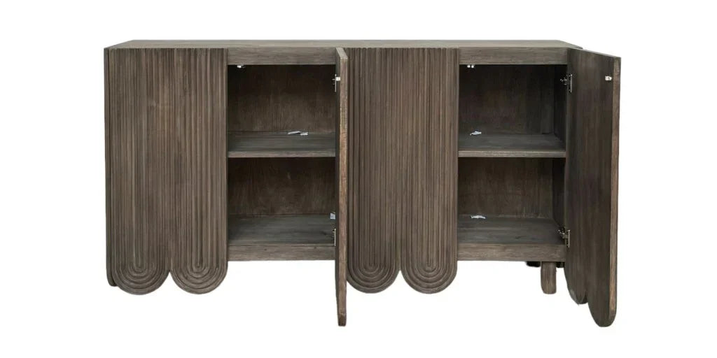 Adelle Smoke Brown Finish Wooden Sideboard - LOOMLAN - Artesia - Sideboards