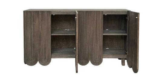 Adelle Smoke Brown Finish Wooden Sideboard - LOOMLAN - Artesia - Sideboards