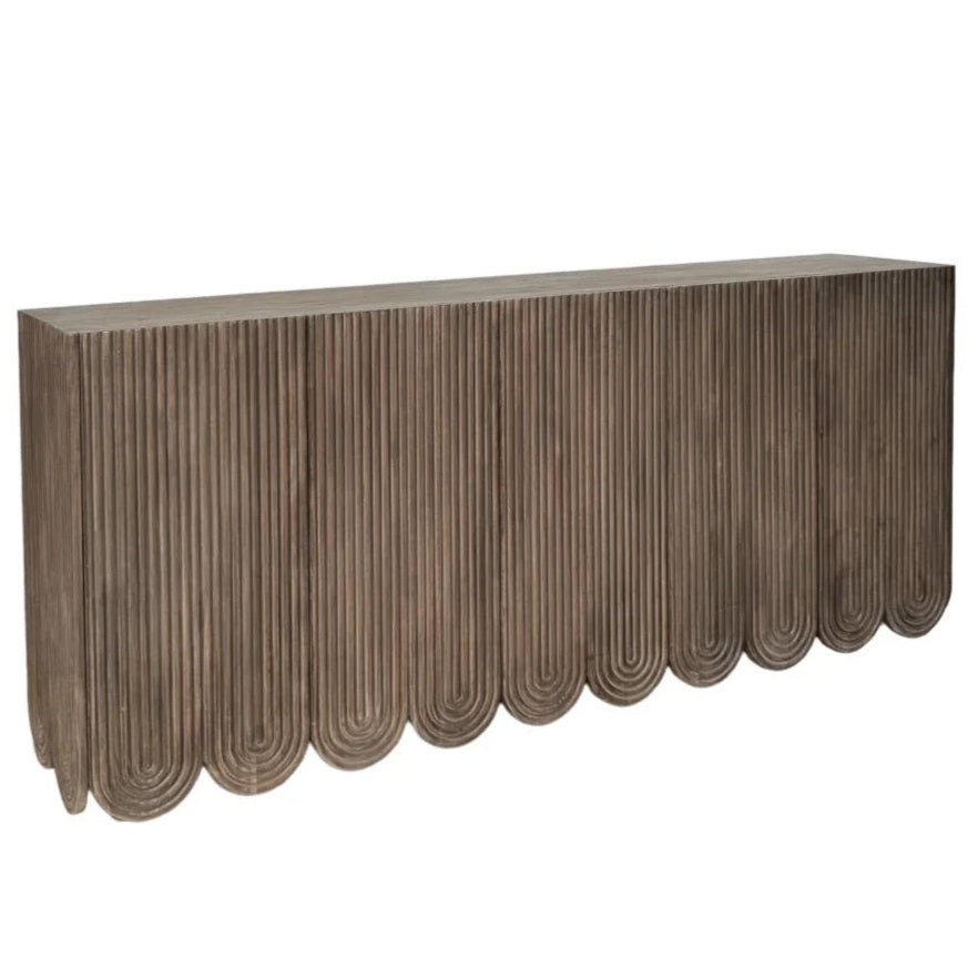 Adelle Smoke Brown Finish Wooden Sideboard