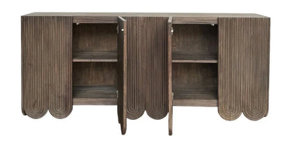 Adelle Smoke Brown Finish Wooden Sideboard - LOOMLAN - Artesia - Sideboards