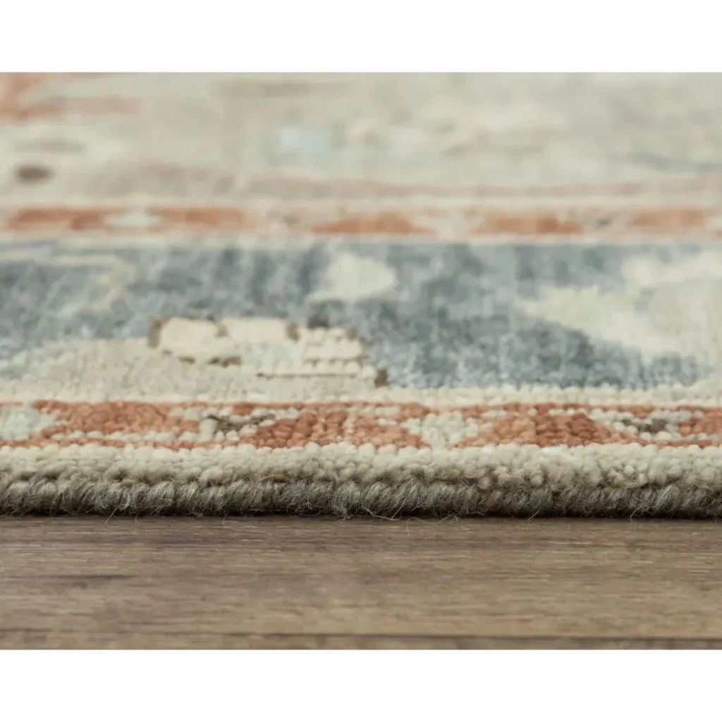 Aden Floral Light Blue Large Area Rugs For Living Room - LOOMLAN - LOOMLAN - Area Rugs
