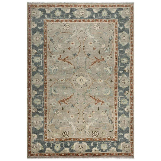 Aden Floral Light Blue Large Area Rugs For Living Room - LOOMLAN - LOOMLAN - Area Rugs