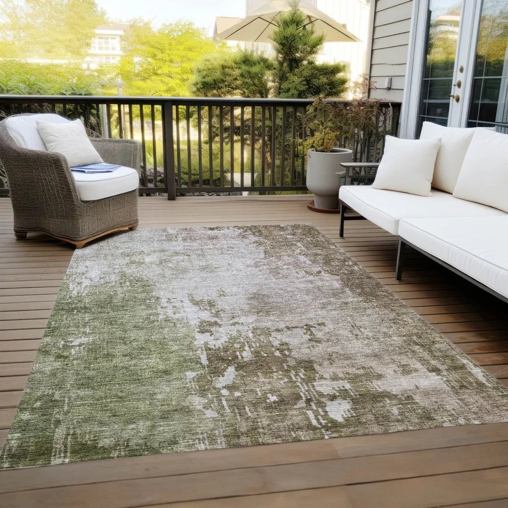 Adiva Brown Washable Indoor - Outdoor Rug - LOOMLAN - LOOMLAN Rugs - Outdoor Rugs