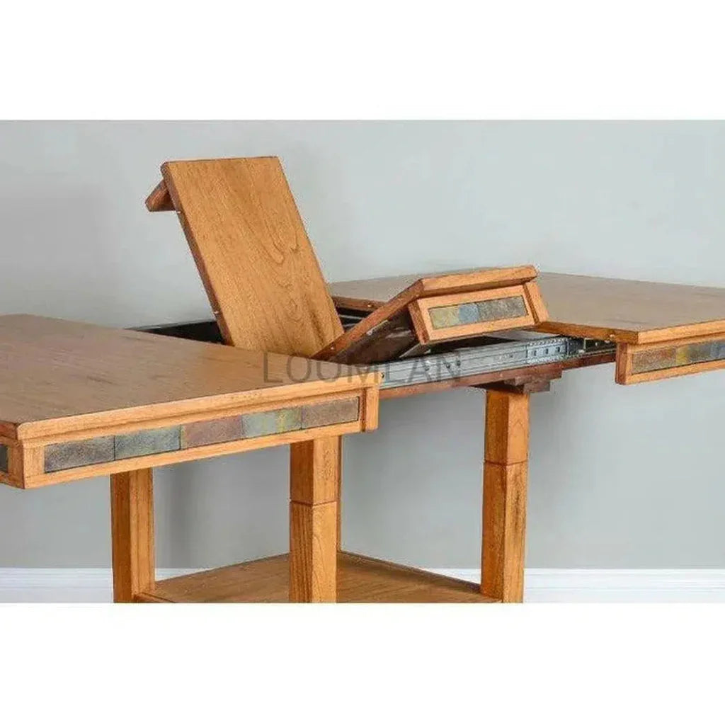 Adjustable Height & Extendable Dining Table-Dining Tables-Sunny D-LOOMLAN