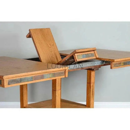 Adjustable Height & Extendable Dining Table-Dining Tables-Sunny D-LOOMLAN