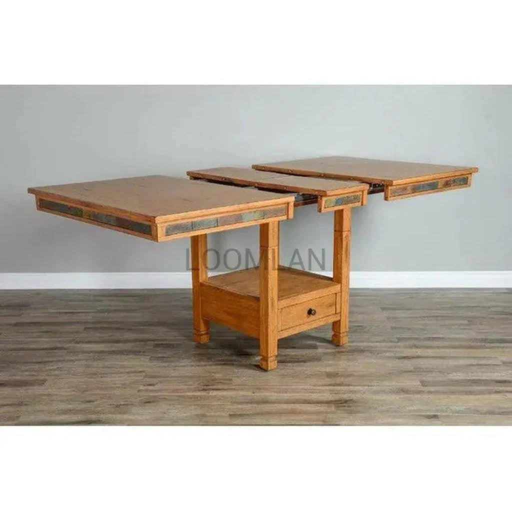 Adjustable Height & Extendable Dining Table-Dining Tables-Sunny D-LOOMLAN