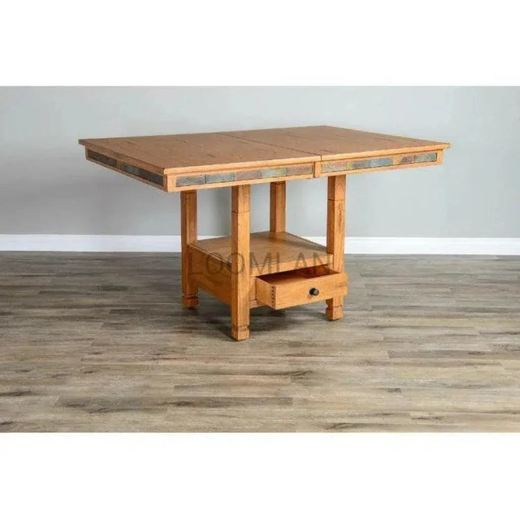 Adjustable Height & Extendable Dining Table-Dining Tables-Sunny D-LOOMLAN