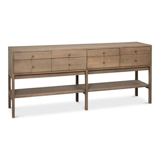 Adler Natural Rectangular Console Table - LOOMLAN - Sarreid - Console Tables