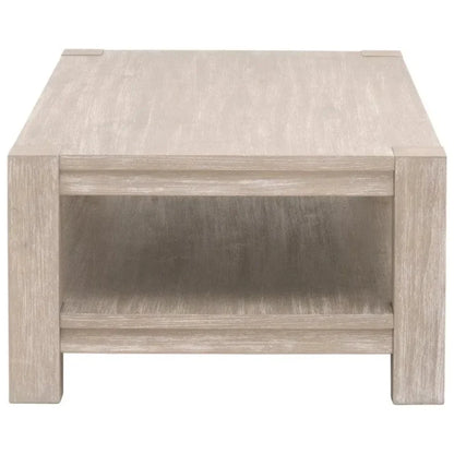 Adler Wood Brown Rectangular Coffee Table - LOOMLAN - Essentials For Living - Coffee Tables