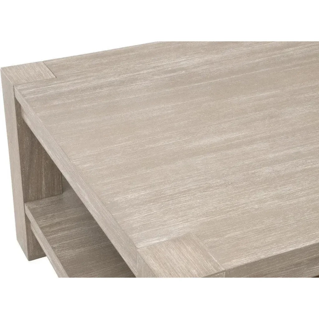 Adler Wood Brown Rectangular Coffee Table - LOOMLAN - Essentials For Living - Coffee Tables