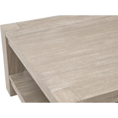 Adler Wood Brown Rectangular Coffee Table - LOOMLAN - Essentials For Living - Coffee Tables