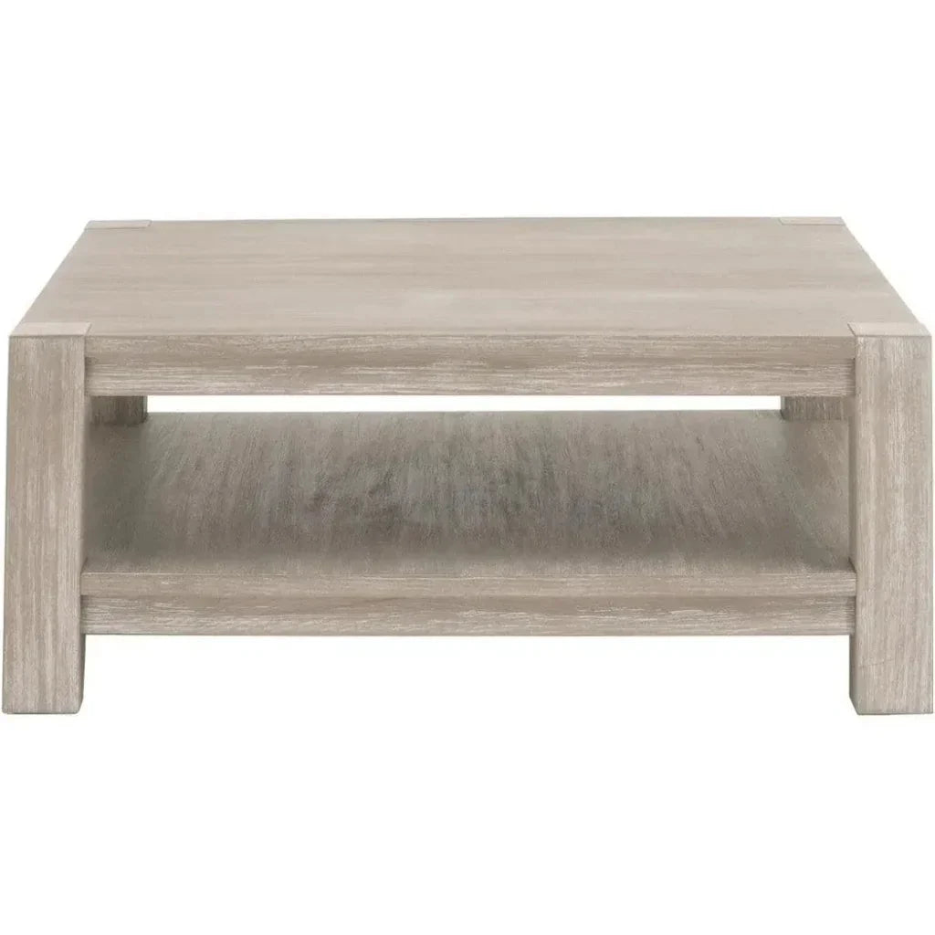 Adler Wood Brown Square Coffee Table - LOOMLAN - Essentials For Living - Coffee Tables