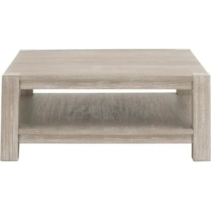 Adler Wood Brown Square Coffee Table - LOOMLAN - Essentials For Living - Coffee Tables