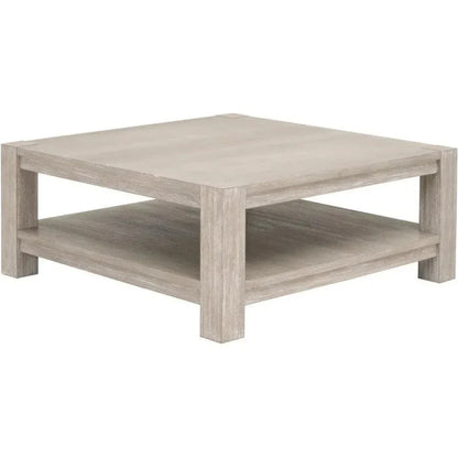 Adler Wood Brown Square Coffee Table - LOOMLAN - Essentials For Living - Coffee Tables