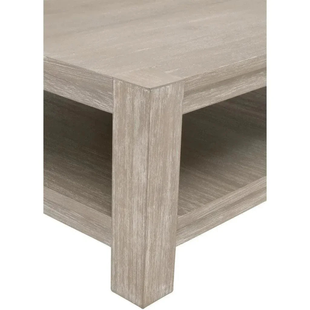 Adler Wood Brown Square Coffee Table - LOOMLAN - Essentials For Living - Coffee Tables