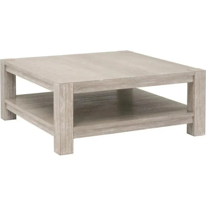 Adler Wood Brown Square Coffee Table - LOOMLAN - Essentials For Living - Coffee Tables