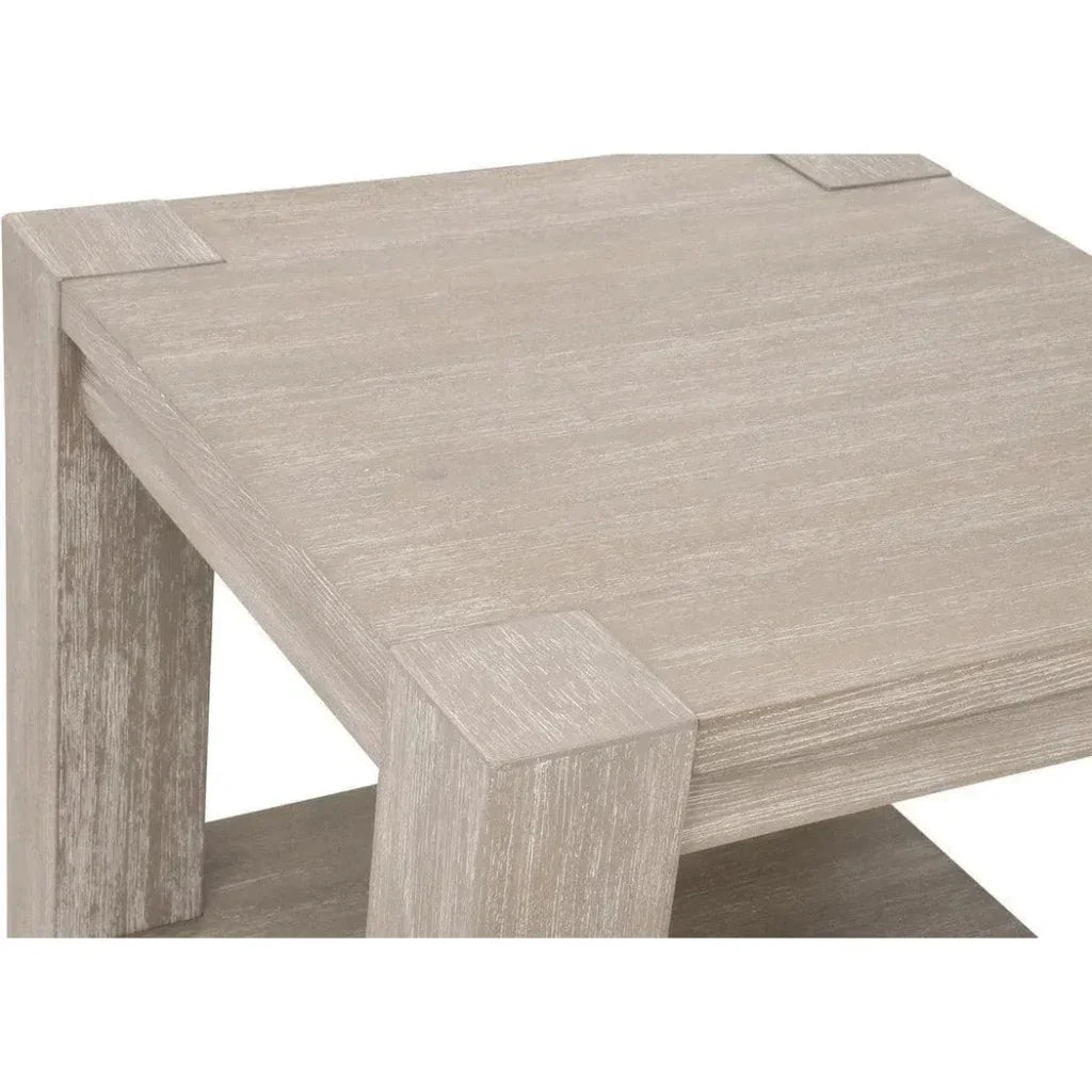 Adler Wood Brown Square End Table - LOOMLAN - Essentials For Living - Side Tables