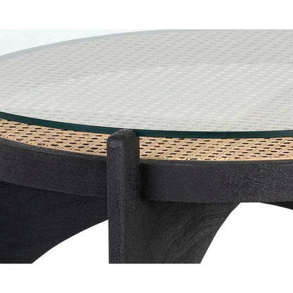 Adora Wooden Round Coffee Table - LOOMLAN - SUNPAN - Coffee Tables
