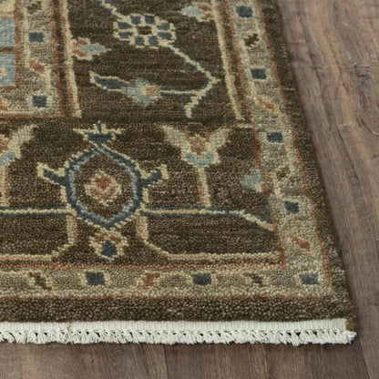 Ados Medallion Dark Brown Large Area Rugs - LOOMLAN - LOOMLAN - Area Rugs