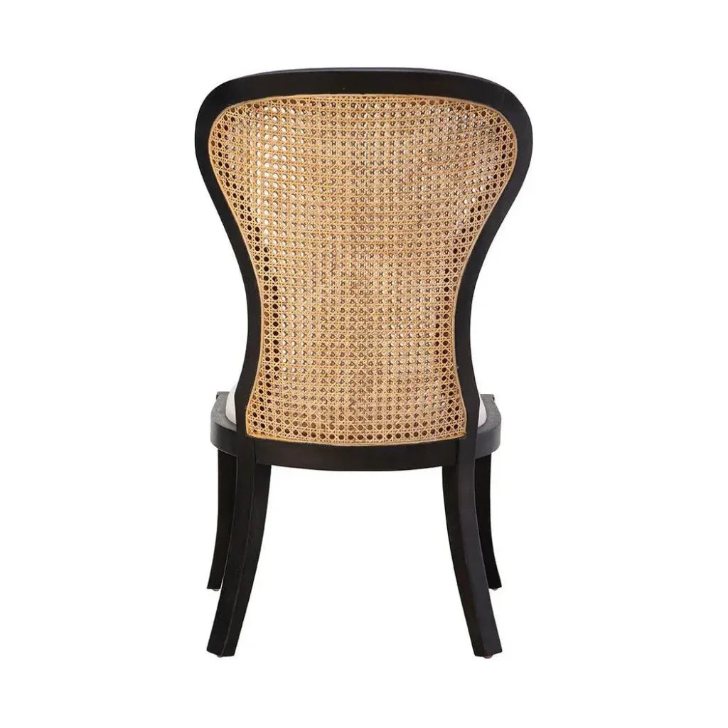 Adrina Linen Black Armless Side Chair - LOOMLAN - Furniture Classics - Accent Chairs