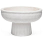 Aegean White Ceramic Pedestal Bowl