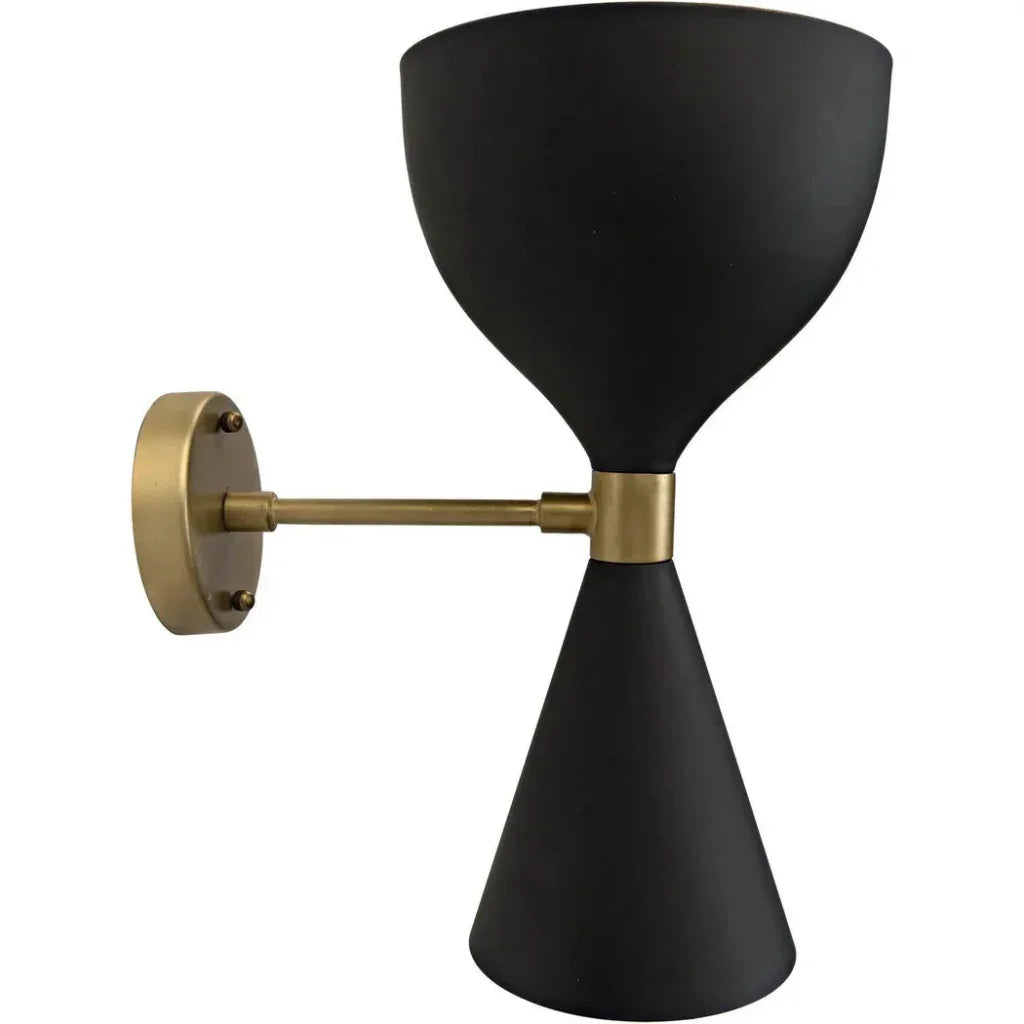 Aegeon Black Steel Sconce - LOOMLAN - Noir - Wall Sconces