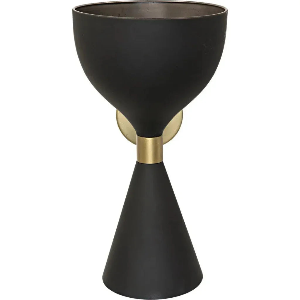 Aegeon Black Steel Sconce - LOOMLAN - Noir - Wall Sconces