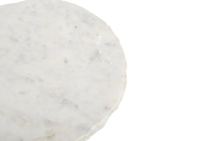 Aeirith White Marble Accent Table - LOOMLAN - Bassett Mirror - Side Tables
