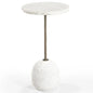 Aeirith White Marble Accent Table - LOOMLAN - Bassett Mirror - Side Tables